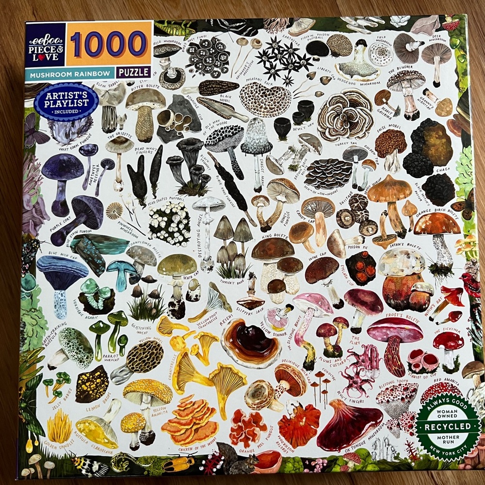 1000 piece “Mushroom Rainbow” Puzzle